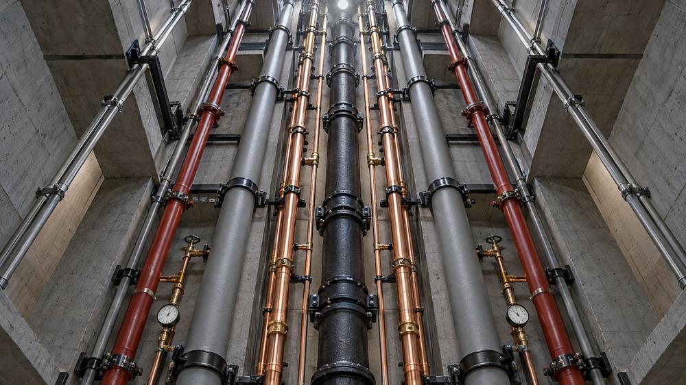 Water riser with shut-off valves